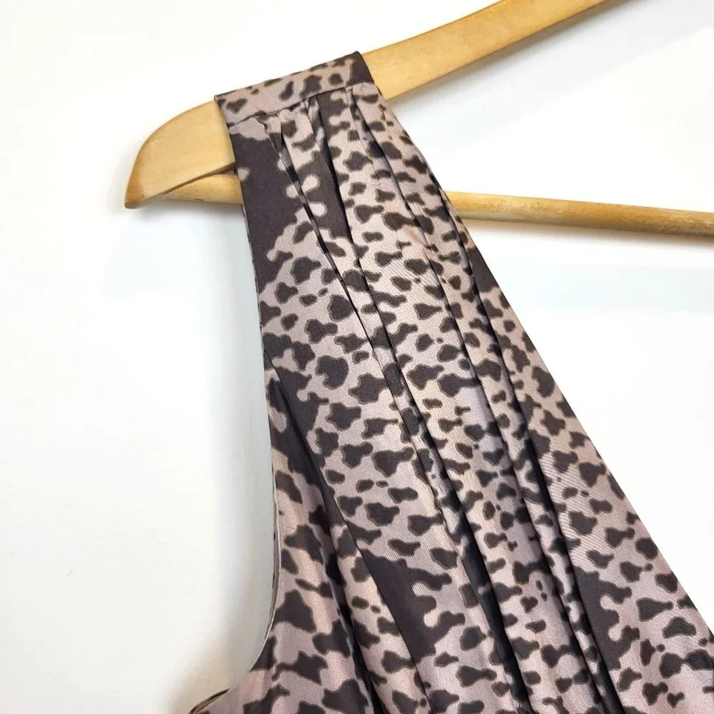 Banana Republic 100% Silk Gray Snakeskin Print Cocktail Dress, Size 4, NWT - Picture 4 of 12